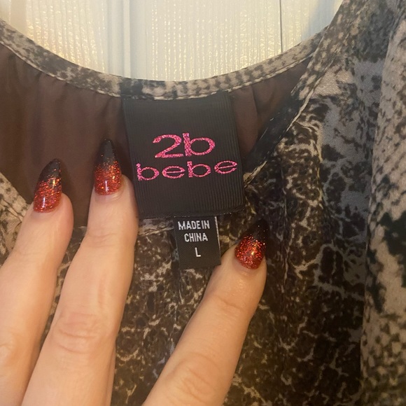 Like new! Fully lined python print ruffle strap dress - Picture 2 of 4